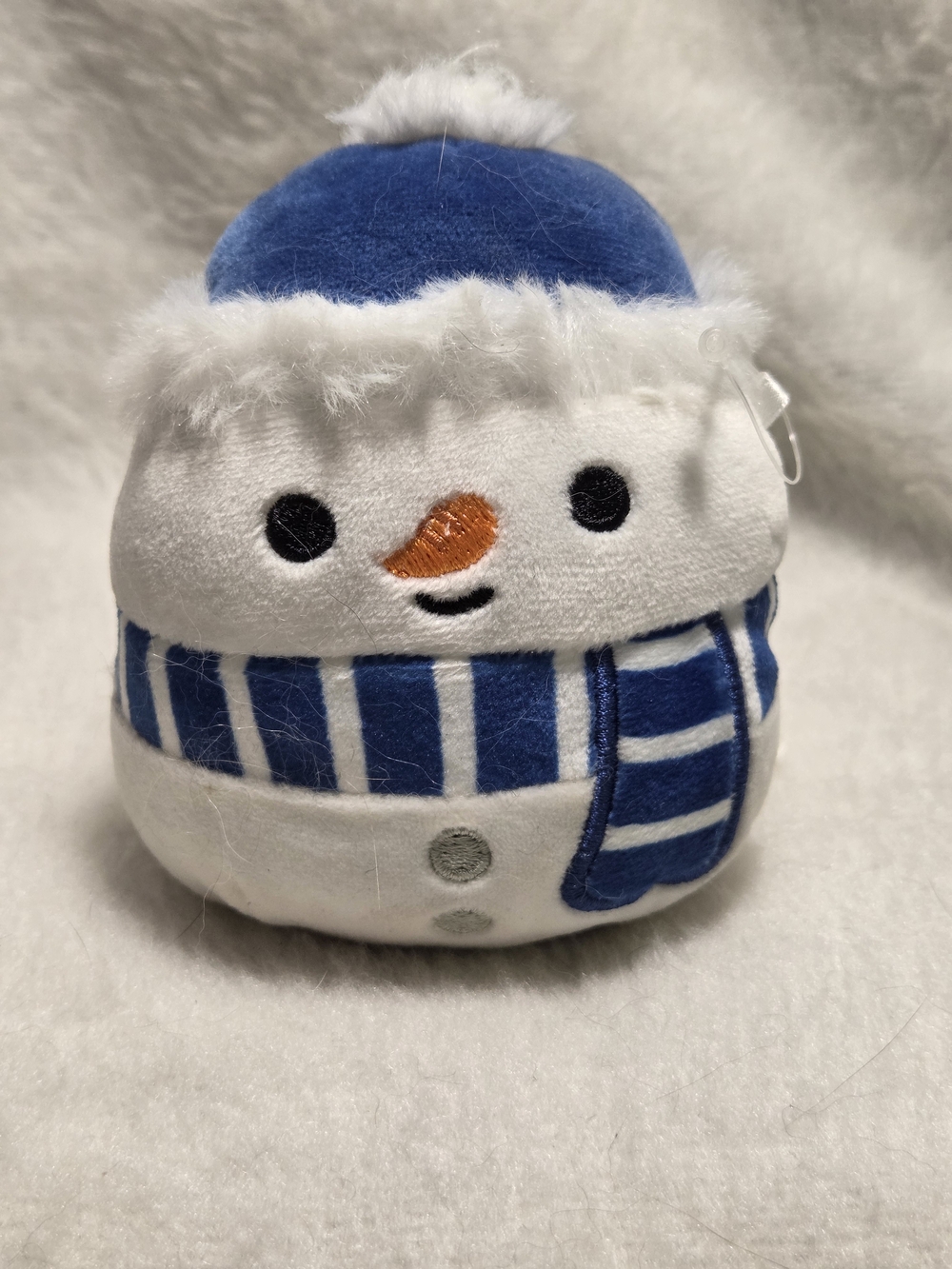 Manny the Snowman 4" Squishmallows Blue Hat Scarf Christmas Squad NO HANGTAG